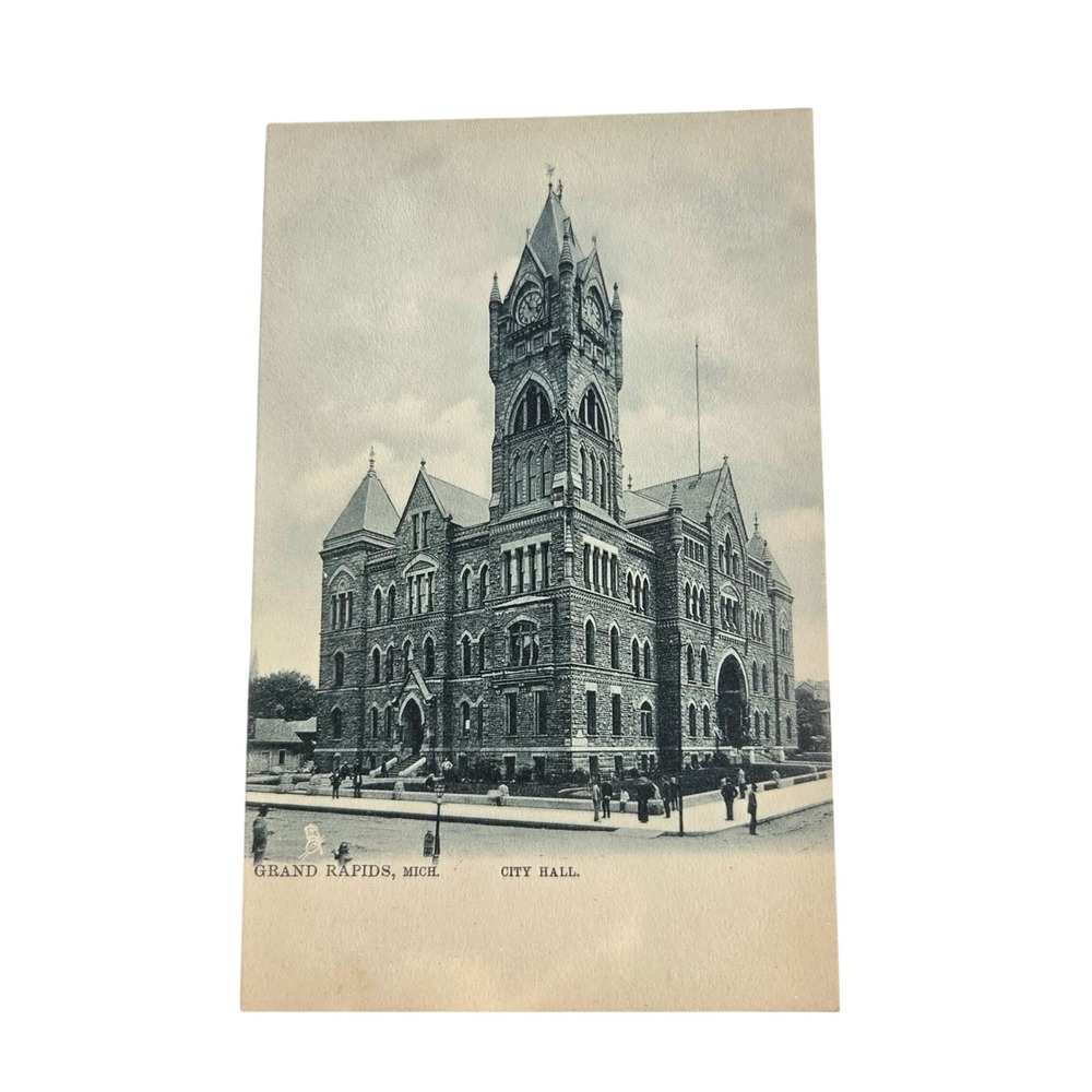 Raphael Tuck Sons Postcard Grand Rapids Mich City Hall Series 1089 Antique